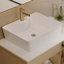 Petit meuble-lavabo flottant simple 31,5 pouces avec lavabo, design moderne et rangement efficace