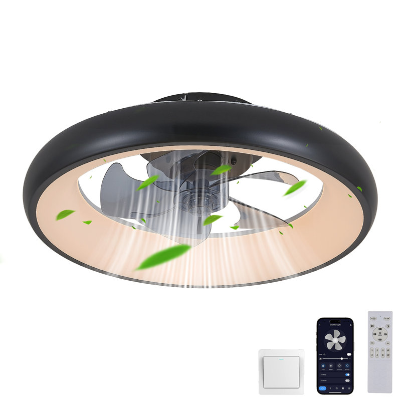 LED Ceiling Fan Light – Dimmable & Adjustable Color Temperature, APP & Remote Control, Modern Smart Ceiling Fan (Silent/6-Speed/Reversible/DC Motor)