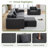 Modern L-Shaped Boneless Modular Compressed Foam Sectional-1645505995