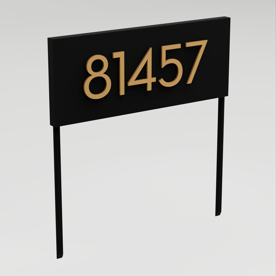 Hi Neighbor Steel Lawn Address Sign Post & Porch Background 