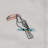  White Embroidered Toucan Napkin Set of 4