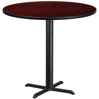 Carrus Round Laminate Table Top with Height Table Base