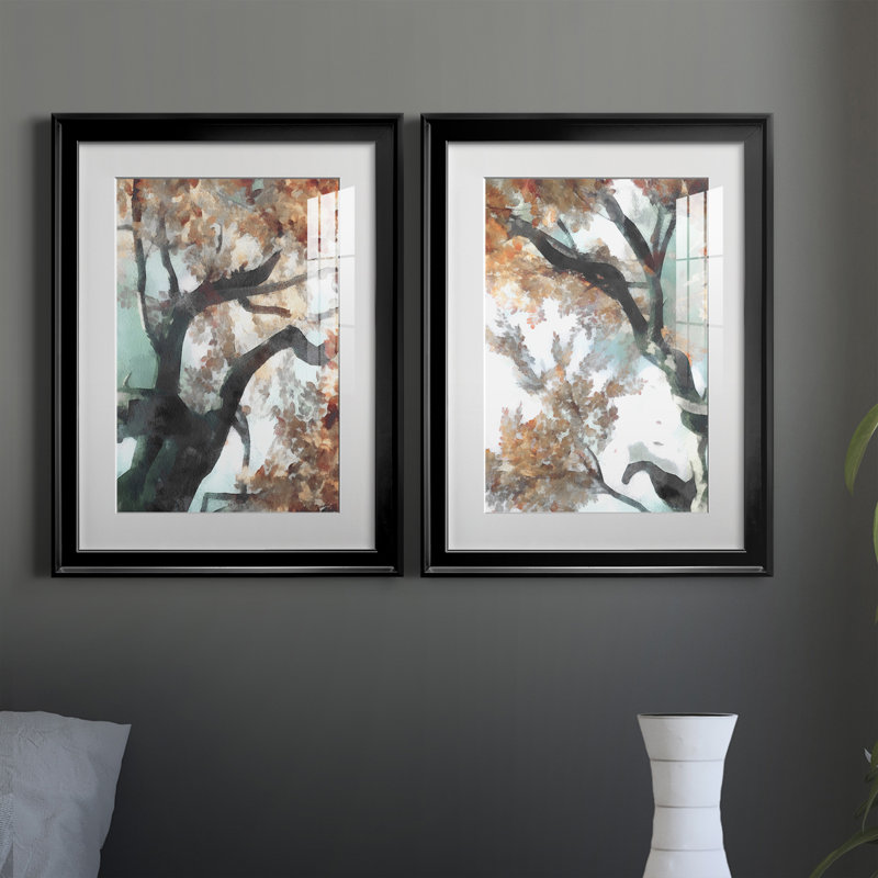 Fall Tree I, reproduction encadrée de qualité supérieure - prête à être accrochée, Noir, H 24,5 po x l 18,5 po x P 1 po