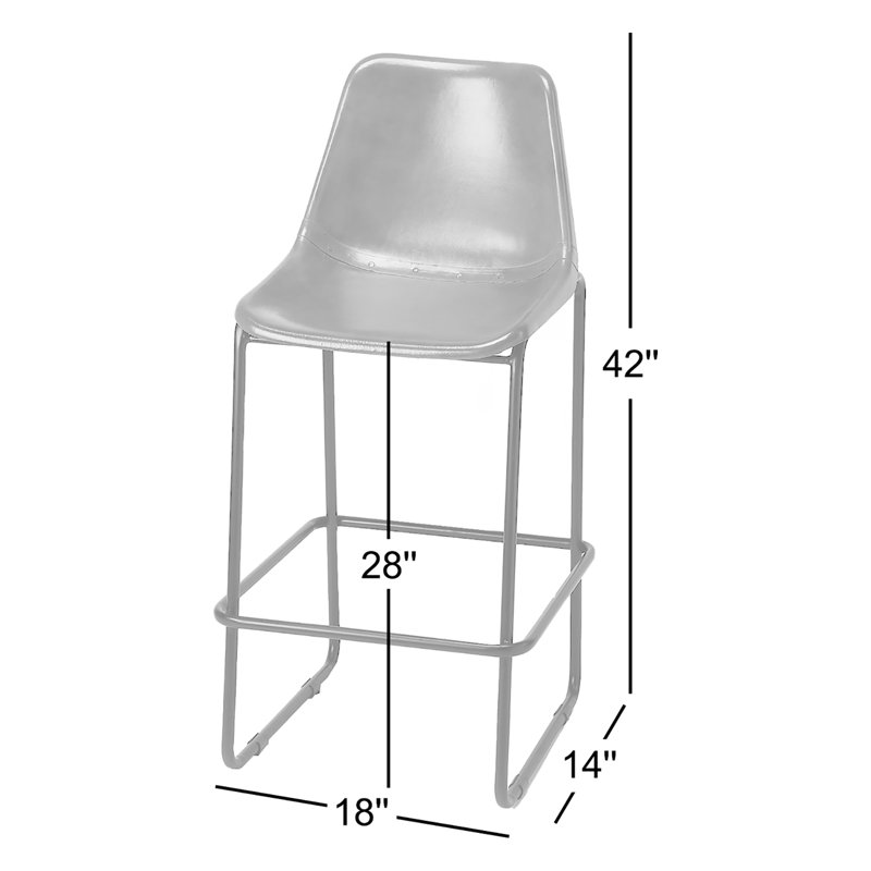 Myles Leather 28" Bar Stool