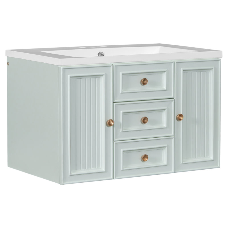 Meuble-lavabo simple 30 po avec plateau Aiylah