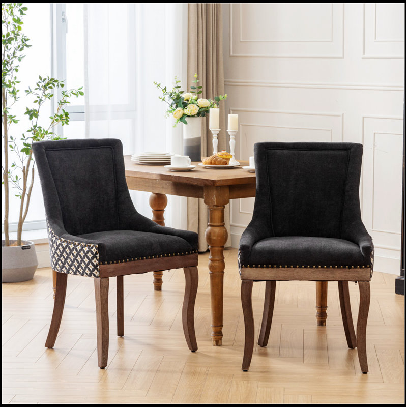 Chaise d'appoint avec velours épaissi et dossier haut pour une assise élégante et confortable, Noir