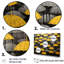 Ciel de parapluies jaunes et gris Tranquility I sur toile-97036635-97036637