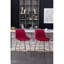 2 pièces tabouret de comptoir en velours rouge 26,50 po