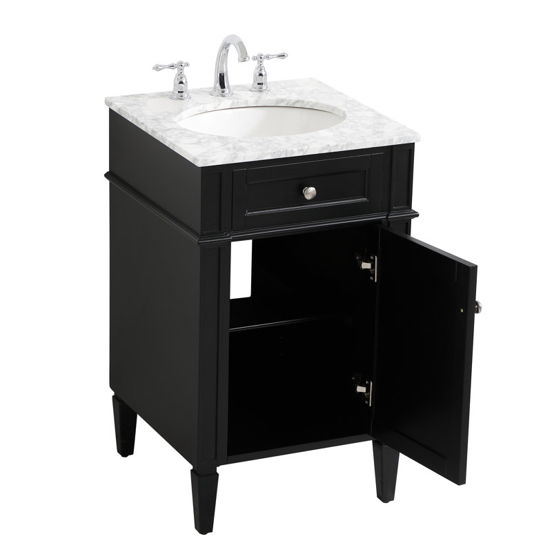 Meuble-lavabo simple gris l 21 po x P 21,5 po x H 35 po Rivers, Noir