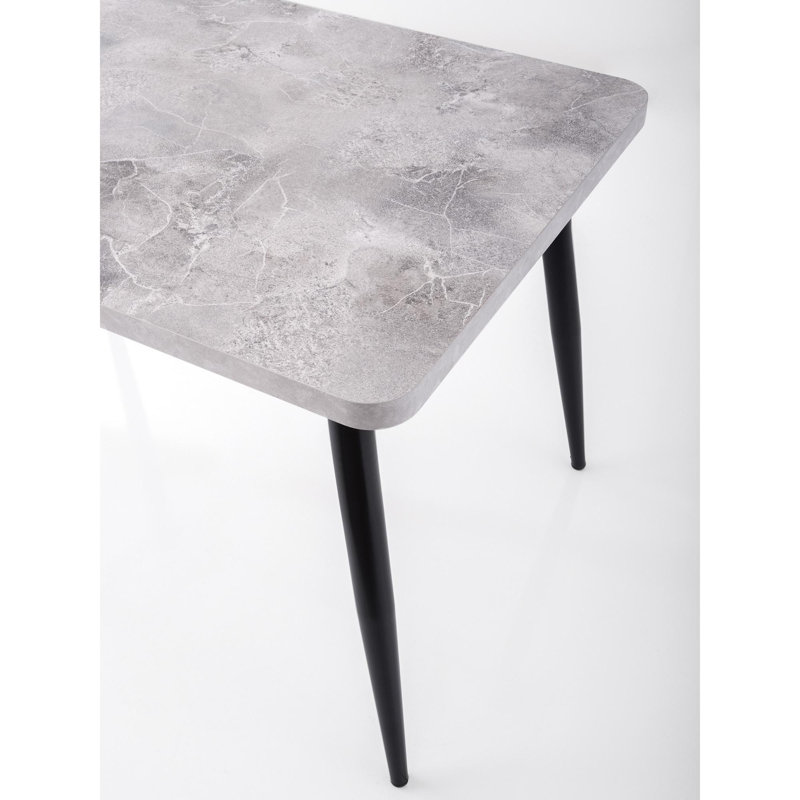 Ferro Beech Dining Table, Grey Stone