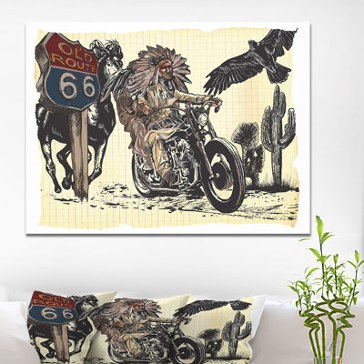 «Native American in Moto», impression