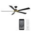Rotary Smart LED Downrod Ceiling Fan-410415418