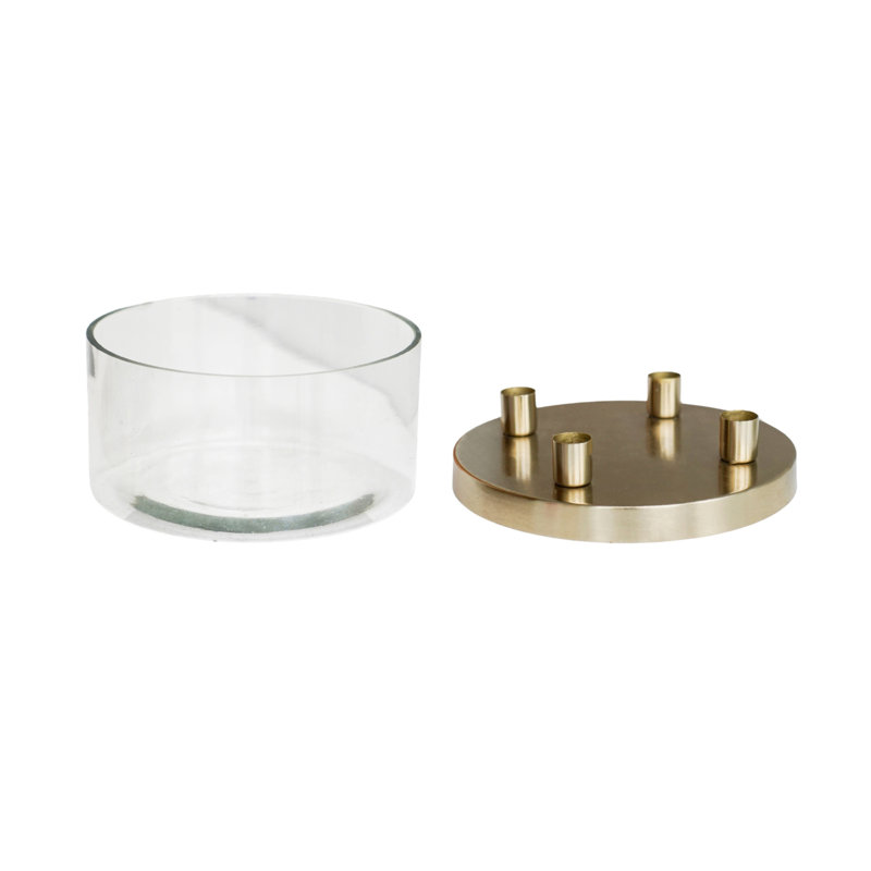 Glass Tabletop Candle Accessories, Gold