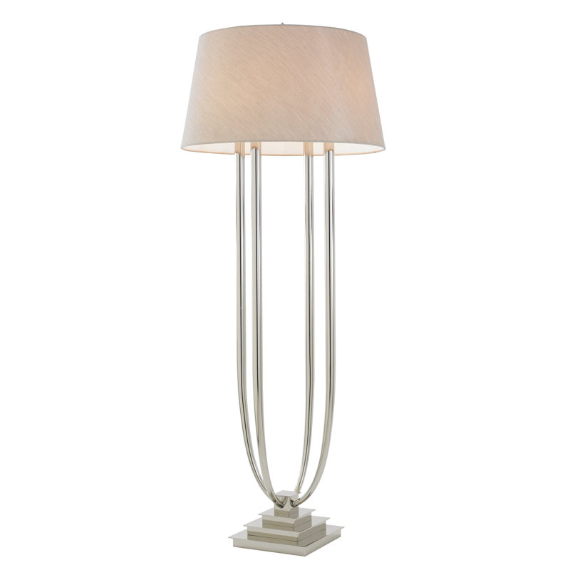 Pecor 147cm Nickel Traditional Floor Lamp