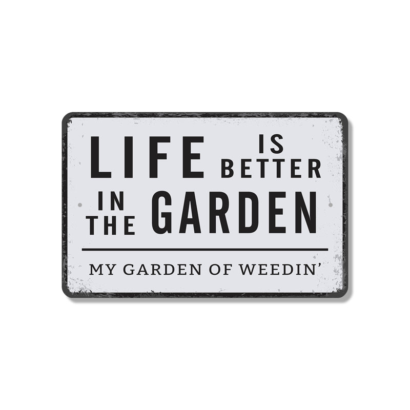 «Life Is Better In The Garden» (paquet de 2) 8 po x 12 po