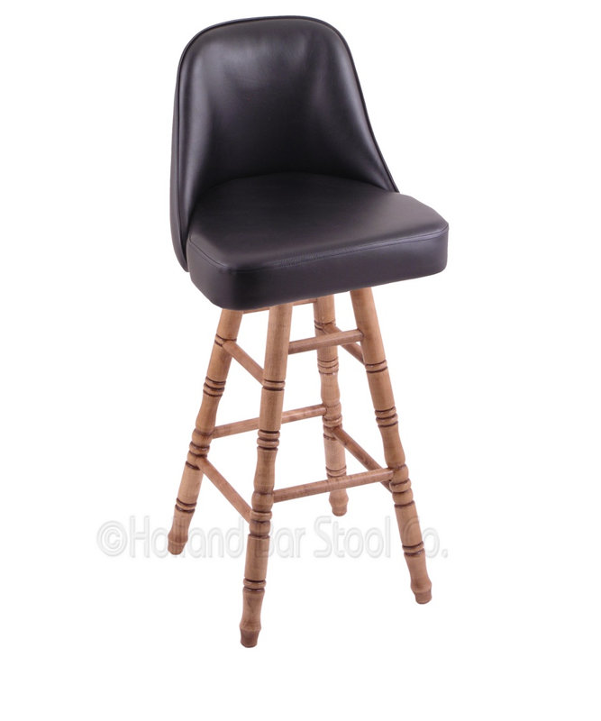 Grizzly 24" Swivel Bar Stool, Medium Maple, Counter Stool (24” Seat Height)