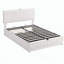 Lit tapissier double avec système de rangement hydraulique et lumière DEL, lit plateforme moderne avec prises et ports USB, blanc-1049824877-1049824876