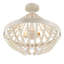 Plafonnier semi-encastré 4 lumières mat noir perlé-1896915211