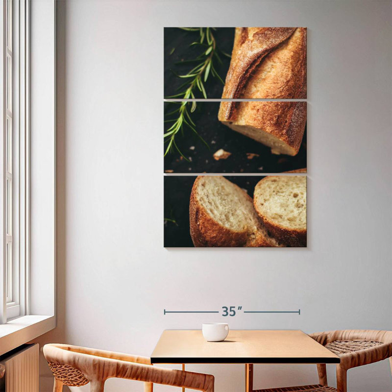 Baguette fraîchement cuite, H 65 po x l 42 po