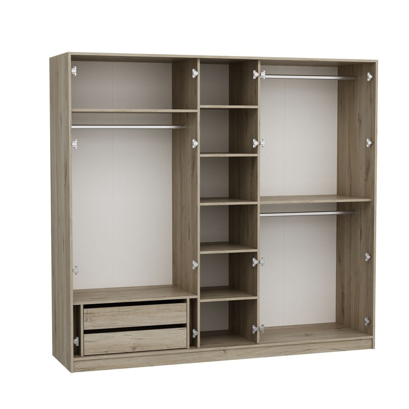 Elina Manufactured Wood Wardrobe, White