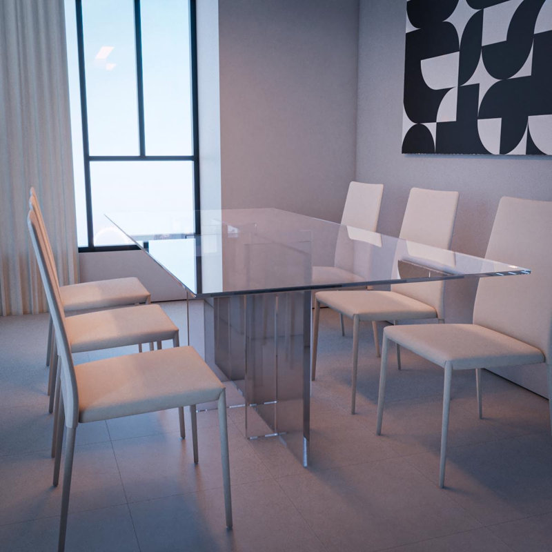 May Glass Dining Table
