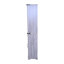 Gris et blanc, armoire de rangement pour salle de bain, grande tour en lin, tablettes personnalisables, tiroir, coins à petits espaces-1463690177