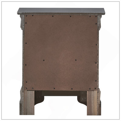 Chic Metallic Modern Nightstand With Spacious Drawers And Resilient Finish For Versatile Home Decor