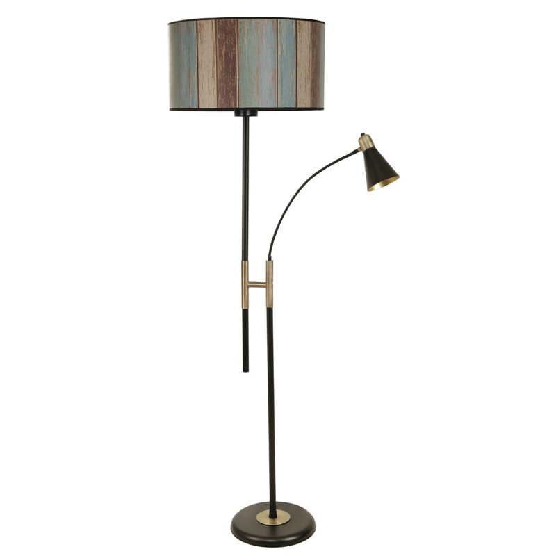Giedi 165cm Torchiere Floor Lamp, Black