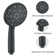 Matt black high pressure multi function with hand held shower faucet
