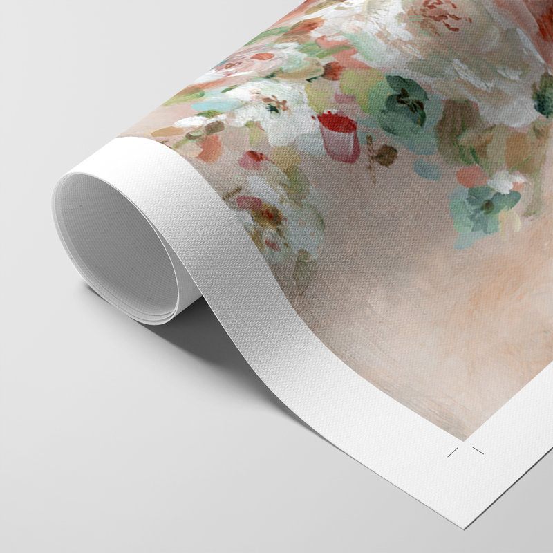Rosé pêche - impression sur toile seulement - non encadrée, H 12 po x l 8 po