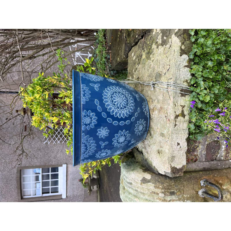 Corsair Pot Planter, Blue/White, 27 cm H x 36 cm W x 36 cm D