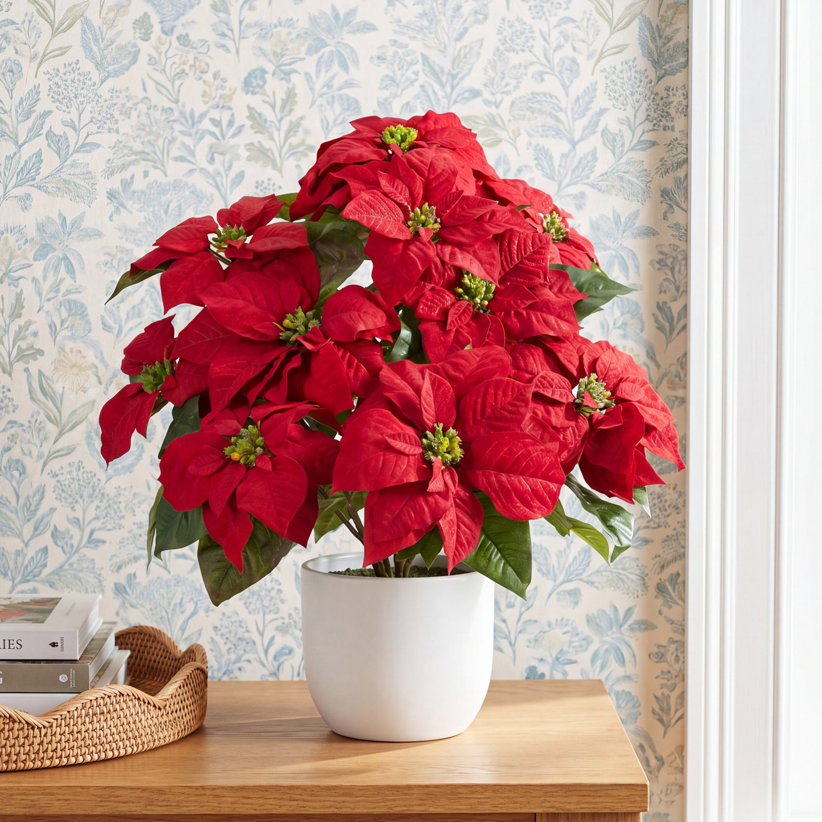 Poinsettia Floral Arrangement, White