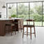 Ensemble de 2 tabourets de bar en bois massif avec repose-pieds-2138145670
