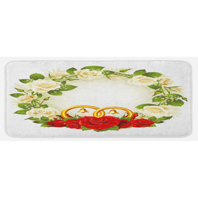 Traditional Solid Color Polyester Kitchen Mat