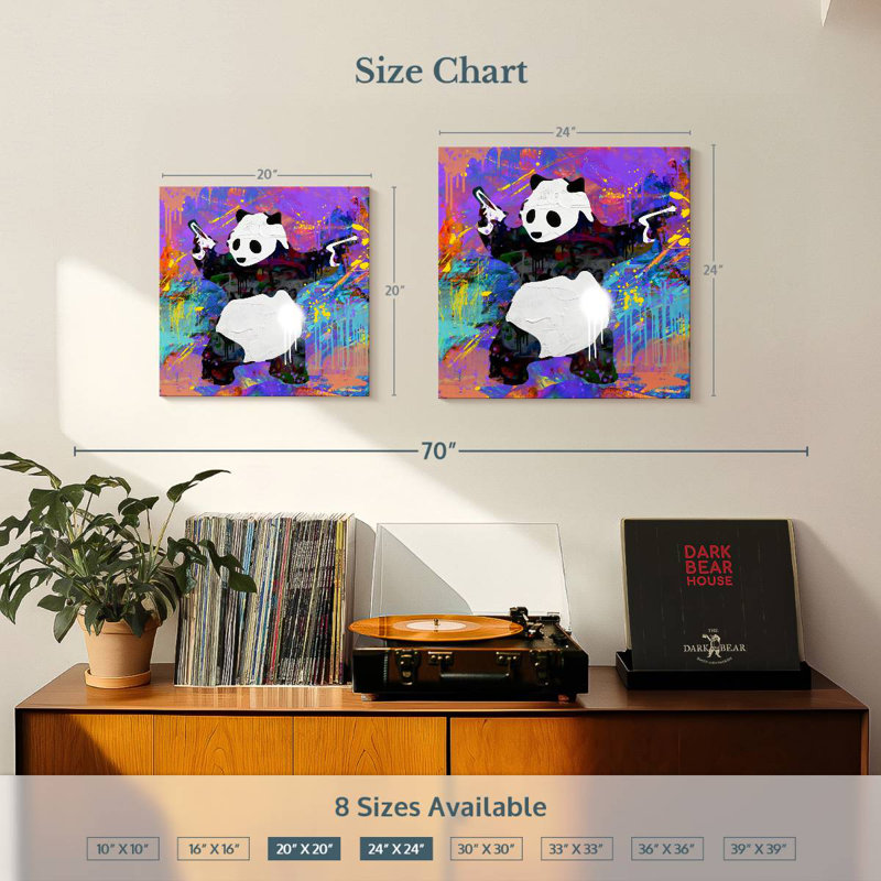 Brampt Pandamonium, 20" H x 20" W