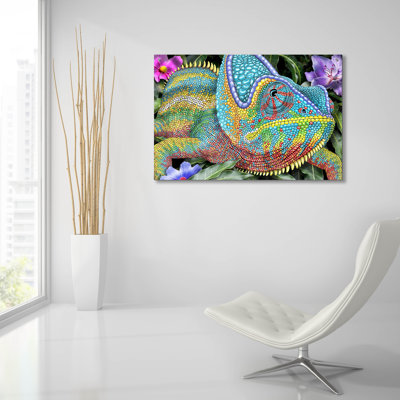  «Chameleon 2» par Tim Jeffs, art mural en verre acrylique