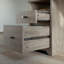 Bureau d'ordinateur de 63 po en forme de L avec multiprise et bureau de rangement en coin-135252064