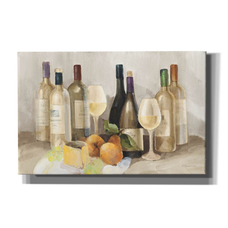 «Wine and Fruit 2 V2 Light» par Albena Hristova, art mural sur toile, H 26 po x l 40 po x P 1,5 po