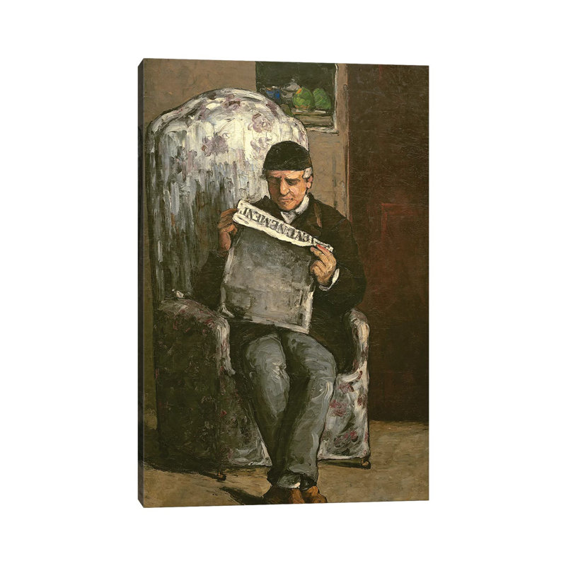 The Artist's Father, Reading "L'événement", 1866 by Paul Cezanne - Wrapped Canvas Gallery-Wrapped Canvas Giclée