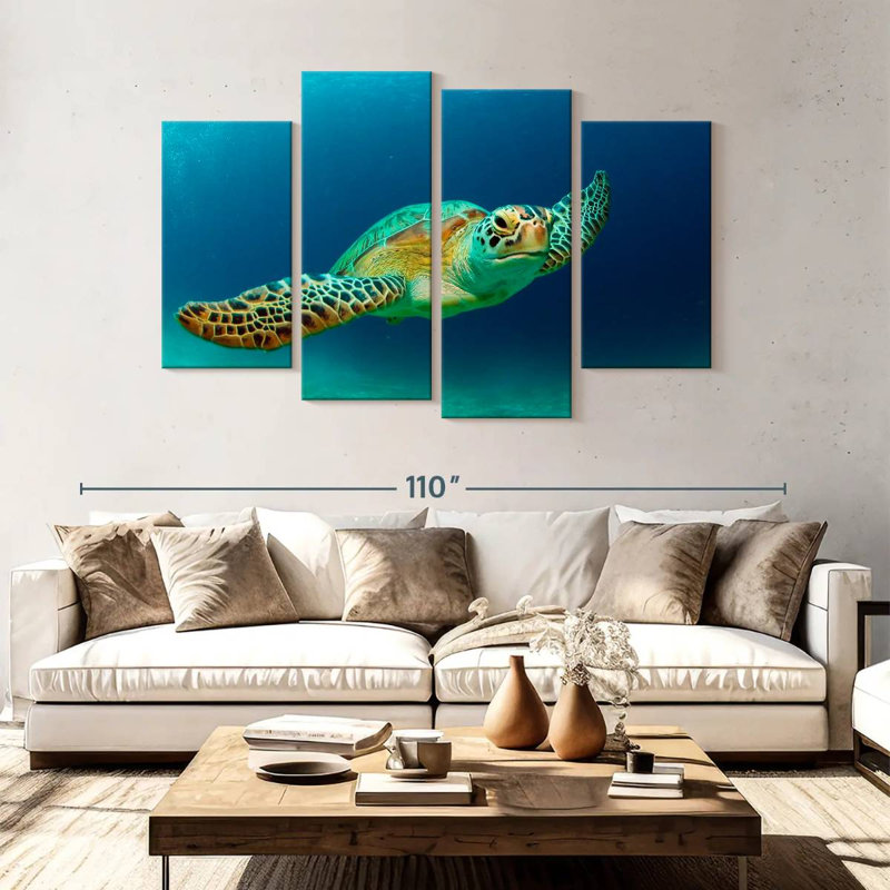 Tortue de mer Brampt, H 54 po x l 84 po