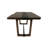 Double Pedestal Rectangular Table, Brown & Black