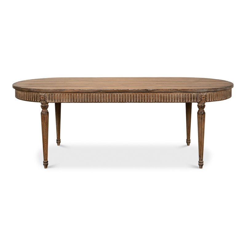 Olguin Oval Pine Wood Dining Table