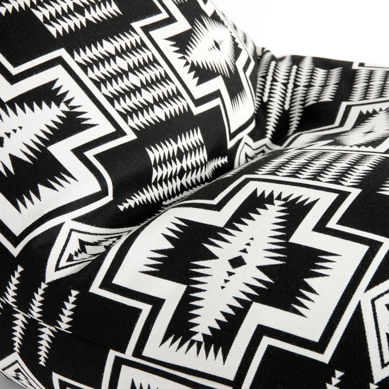 Sunbrella® Outdoor Friendly Bean Bag Lounger, Black/White Polystyrene