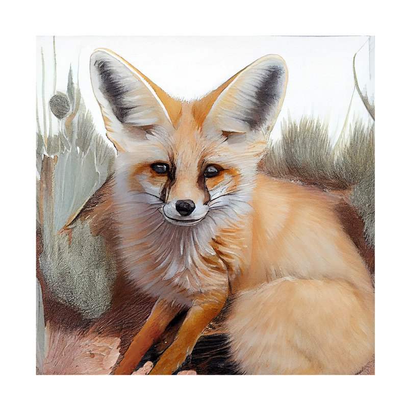 Art sur toile Sasha Fennec Fox I, H 18 po x l 18 po