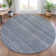 Machine Washable Indoor/Outdoor Xhevrie Blue Rug