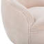 Chaise pivotante 360 - beige, avec un rembourrage épais et une base en métal pour un confort durable enveloppé dans une mousse rembourrée douce-1674473452