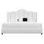 Grand lit tapissier avec 2 tables de chevet - station de charge, ensemble de chambre à coucher moderne-1275103237-1275103239