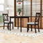 Ensemble de table de salle à manger extensible 3 pièces, table en bois avec abattant et chaises rembourrées-586444480-586444481