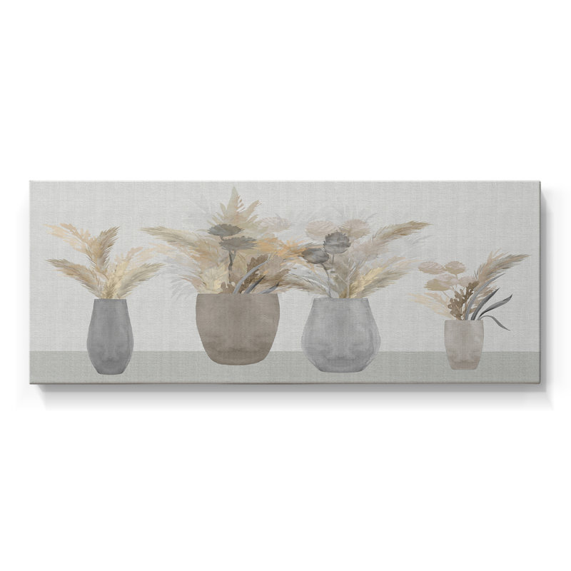 Natte morte Cattail - Toile tendue avec châssis - Prêt à accrocher, H 12 po x l 30 po
