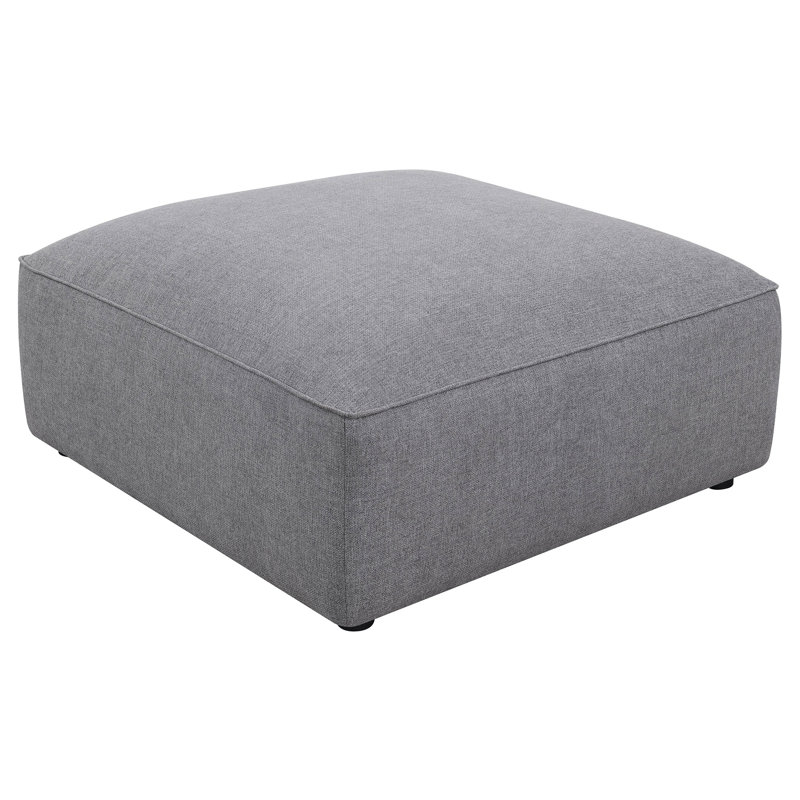 Upholstered Ottoman, Gray
